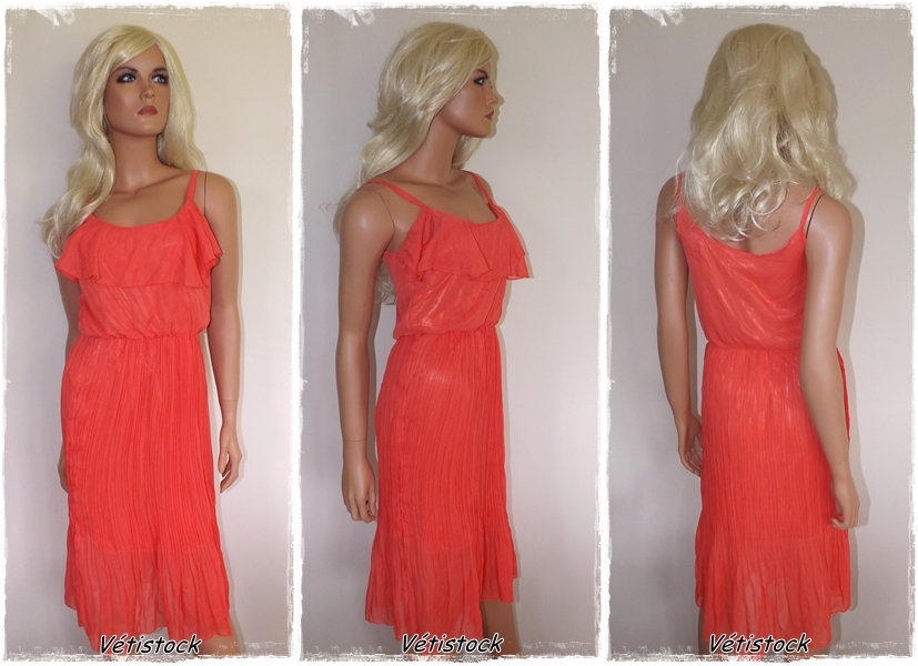 Robe de soirée longue et pas cher mandarine