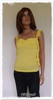 T shirt jaune voile pas cher